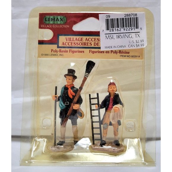 NOS Lemax Christmas Village Figurines - Chimney Sweep Team 92291A Retired - Picture 1 of 6